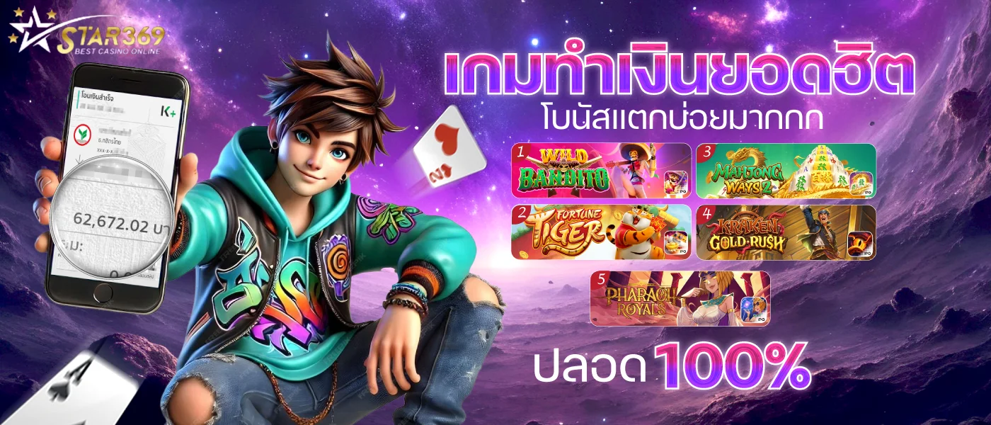 STAR369 แบนเนอร์หน้าแรก เว็บตรงครบวงจร สล็อต คาสิโน